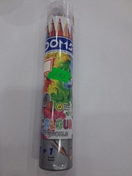 DOMS COLOUR PENCIL 12 SHADE TIN