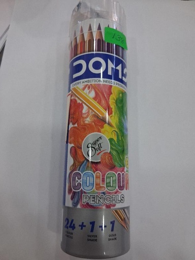 DOMS COLOUR PENCIL 24 SHADE TIN